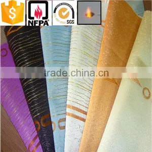Suppliers 100% Polyester Luxury Brilliant Flame Retardant Fabric for Curtain Cloth thumbnail-1