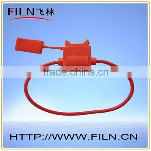 Red Rubber 20A In-line Mini Blade Fuse Holder 250VAC thumbnail-1