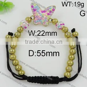 Butterfly Shape Latest Gold Beads Bracelet Girl Model thumbnail-4