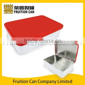 Rectangular Tin With Round Corner and Hinged Lid thumbnail-1