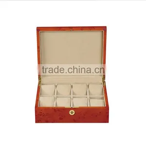 China Wooden 6 Trough Piano Lacquer Factory Wholesale Custom Luxury Watch Box, Brown Gift Box thumbnail-2