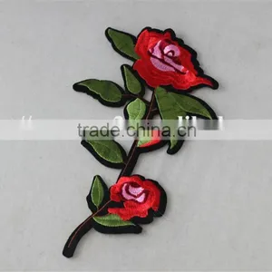 Good Looking 15*24cm Embroidery Rose Patches Leather Patch Snapback for Sale thumbnail-3