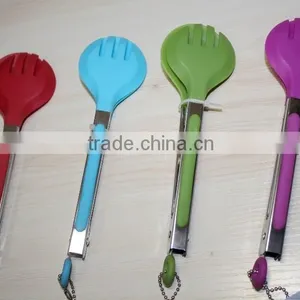 BBQ Tongs Wholesale Bbq Grill Tongs Rose Round Stainless Steel +nylon Tongs NL83 thumbnail-1