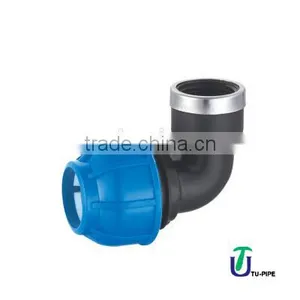 PP 90 Elbow With Female Threaded Offtake DIN 8076 / ISO 14236 (heavy) thumbnail-1
