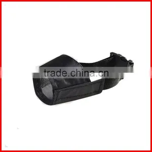Black Pet Adjustable Dog Muzzle Fabric Nylon Comfortable Soft No Bark Bite Chew thumbnail-3