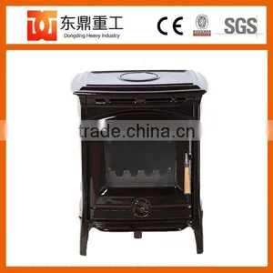 American Style Freestanding Enamel Fireplace/Wood Fireplace With Brown Colour DHF905UCE thumbnail-1