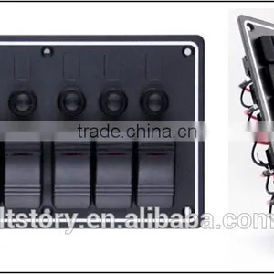 6 GANG LED Waterproof Rorcker Switches Aluminum Panel thumbnail-2