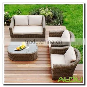 Outdoor Corner Lounge in Half Round Wicker thumbnail-1
