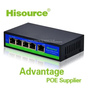 Hisource 4 Port Poe Switch IEEE802.3 AF/AT POE Switch 10/100M Ethernet Poe Switch thumbnail-1