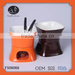 Ceramic Square Shaped Chocolate Fondue Set,Ceramic Chocolate Fondue Set thumbnail-1