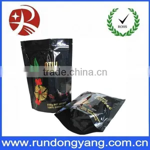 Top Class Printed Black Plastic Zipper Bag With Bottom Gusset thumbnail-1