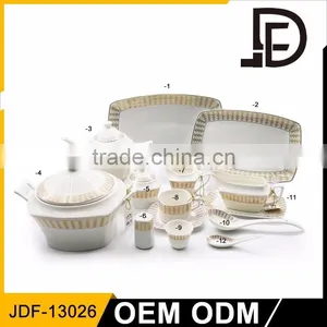 Drinkware Ceramic Porcelain Top Choice Gold Plate Royal Dinnerware Set thumbnail-1