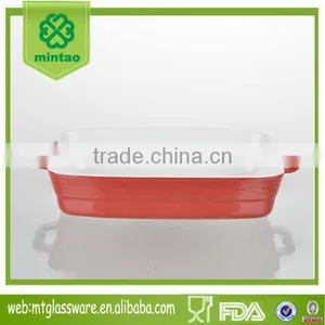 8.8"*6.5"red Color Casserole Dish Ceramic/xate thumbnail-1