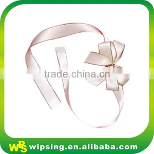 Fancy White Satin Ribbon Bow With Elastic Loop thumbnail-2