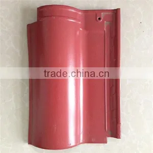 China New Product Ceramic Roof Tiles, Red Color Glazed Clay Building Materials thumbnail-1