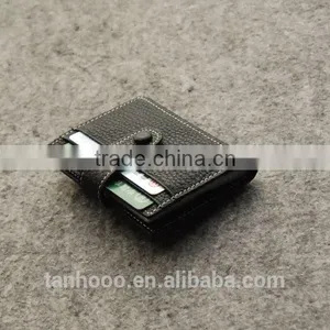 Litchi Stria Factory Direct Wholesale Leather Card Holder Customize Cards Bag With Buckle thumbnail-2