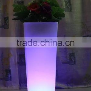 45'' High Illuminated Waterproof LED Rechargeable Li Battery Operated Light Up LED Flower Planter Pot With Remote Control thumbnail-1