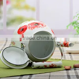 Tea Set 2.5 L Ceramic Teapot With Flower Design TeaPot Wholesale thumbnail-3