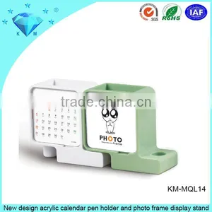 New Design Acrylic Calendar Pen Holder and Photo Frame Display Stand thumbnail-1