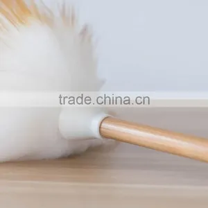 Bamboo Handle Household and Car Cleaning Tool Sheepskin Wool Duster thumbnail-2