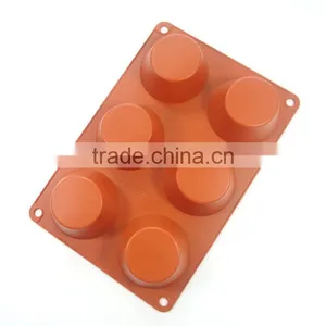 LFGB Certification Wholesale 6 Hole Half Round Shape Silicone Cake Mold / Jelly Pudding Mold Soap Chocolate Molds thumbnail-2
