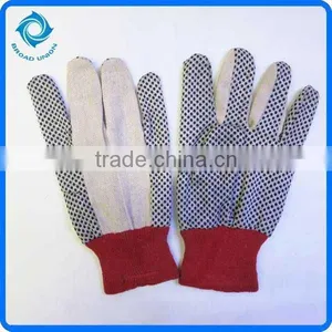 PVC Dotted Cotton Drill Safety Work Gloves thumbnail-1