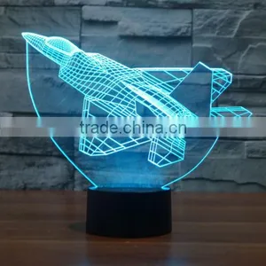 Kids Room Home Decoration Best Gift Optical Illusion 3D Lamp 7 Colour Changing Led Night Light thumbnail-1