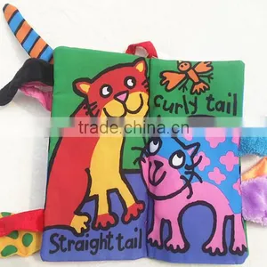 Soft Safety Kitty Tails Cloth Book Infant Educational Early Unfolding Developmental Baby Toy thumbnail-3