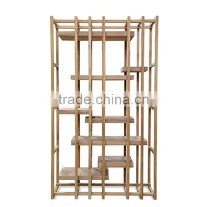 Book Rack Unique Natural Teak Wood Furniture thumbnail-2