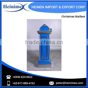 Premium Quality Blue and Silver Christmas Mailbox thumbnail-1