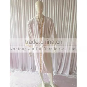 Wihte With Embroidery Autumn And Winter Design Fashion Family Robes Shower Homewear Coral Fleece thumbnail-2