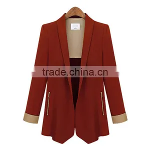 2015 New Model Ladies Elegant Good Quality Classic Look Office Wear Workwear Half Sleeve Formal Jacket thumbnail-2