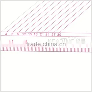 Kearing Brand Sandwich Line for Durability,triangle Grader Ruler,grading Sewing Grader Ruler With Protractor #T045 thumbnail-4