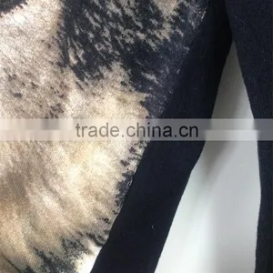 Women's V-neck no Hand Feeling Reactive Printing 100% Cotton Cardigan Sweater thumbnail-4