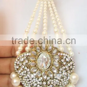 Hair Accessory JHOOMAR JHUMAR Side Passa TIKA PEARL Crystal thumbnail-2