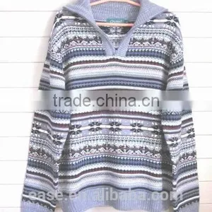 2016 New Design 100% Wool Shrug Men's Intarsia Heavy Winter Sweaters thumbnail-3