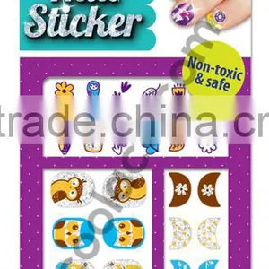 Glitter Owl 3D Nail Sticker for Kid Nail Art Decoration thumbnail-1