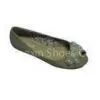OEM Comfortable Fashion BEIGE PU Ladies Peep Toe Flat Shoes With 2cm Heels thumbnail-1