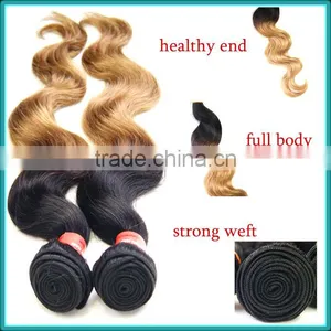 Two Tone Ombre Hair Weaves 100% Human Braiding Hair Brazilian Remy Hair Body Wave Extension New Fashion For Your Beauty thumbnail-1
