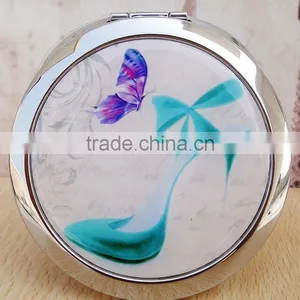 Dubaa Mother of Purple High Heel Shoes Design Double Magnifying Compact Cosmetic Makeup Hand Mirror thumbnail-5