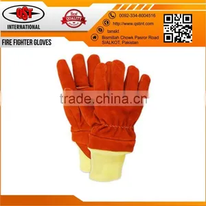 Leather Work Gloves With Insulated Split Cowhide for Firefighter thumbnail-6