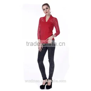 China Most Popular Top Sell Patterned Blouse for Lady thumbnail-5