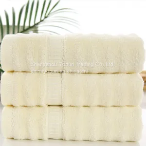 Wholesale Bamboo Fiber Pure Color Water Absorption Bath Towel thumbnail-5
