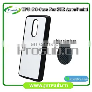 2d Sublimation Heat Transfer PC +TPU Silicon Blank Cell Phone Case With Metal Sheet for Prosub-ZTE Axon7 Mini thumbnail-3