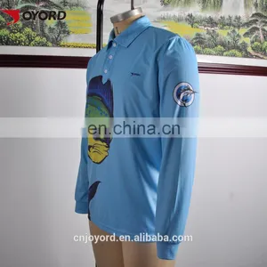 Custom Made Fashion Long Sleeve Sports Fishing Shirts Mens Polyester Short Sleeve Quick Dry Fishing Shirts thumbnail-1