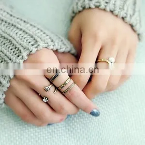 Kunckle Sets Ring Open Cuff Rings Sets Finger Ring Jewellery thumbnail-3