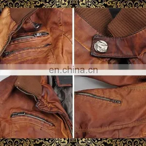 2015 New Model Designer Wholesale Leather Jacket thumbnail-4