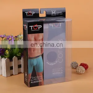 Direct Factory Manufacture Customized Cuting Folding Clear PVC/PET Plastic Box With Handle Hole for Underwear Clothes thumbnail-2