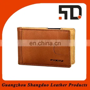 Low Price Handcraft Simple Design Brown Leather USA Money Clip thumbnail-3