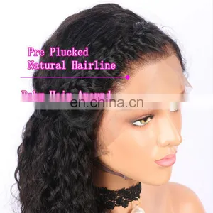 Wholesale Price Customized Curly Virgin Brazilian Hair 360 Lace Frontal Wig thumbnail-5